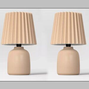 2 pcs Neutral Mini Ceramic Lamp - Brand New in a Box